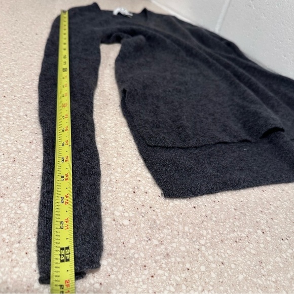 M MAGASCHONI 100% Cashmere Sweater Gray XS Tunic High Low Loose Fit V-Neck EUC - Picture 10 of 16